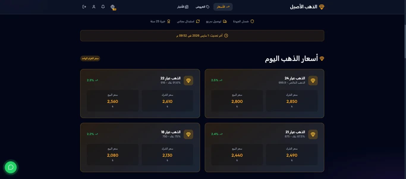منصة متجر الذهب والمجوهرات 2